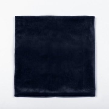 KOMPLET DAMSKI WELUROWY CZAPKA KOMIN ZIMOWY JESIENNY PODWÓJNY GRANATOWY