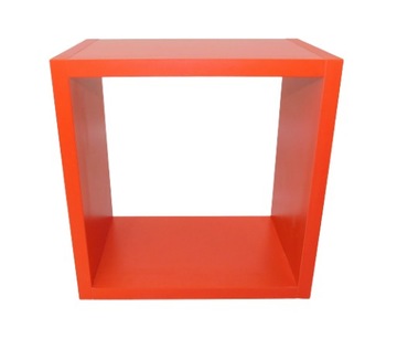 Półka CZERWONY Kwadrat Wisząca czerwony 30x30x20