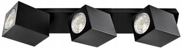 Lampa oprawa kinkiet OSCAR czarna 3 x gu10 do led
