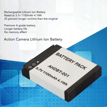 Аккумулятор AHDBT 001 3,7 В, 1100 мАч, аккумуляторная батарея