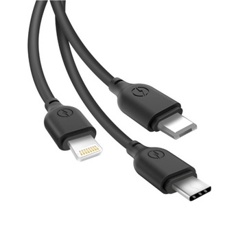 Тройной зарядный кабель Micro Lightning 3 в 1 USB-C для iPhone