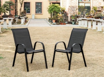 Садовые стулья для террасы балконы беседка для сада Black Warna 4 ПК