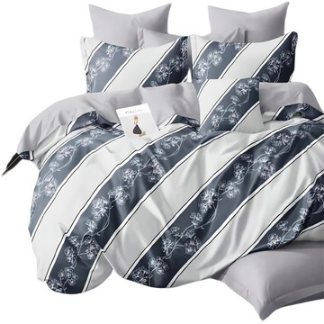 KOMPLET POŚCIEL BAWEŁNIANA 200x220 + 2 POSZEWKI 100 WZORÓW PREMIUM