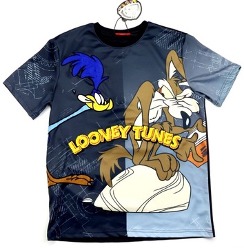 Koszulka męska T-shirt Looney Tunes Zwariowane Melodie r L Kojot Struś Haft