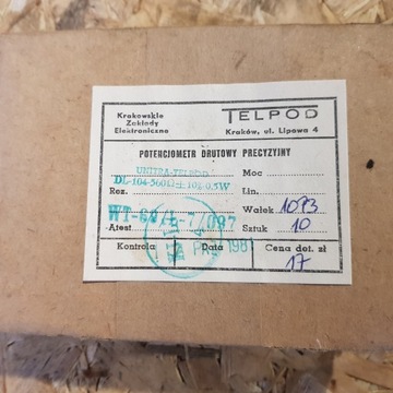 POTENCJOMETR DRUTOWY PRECYZYJNY 0.5W TELPOD