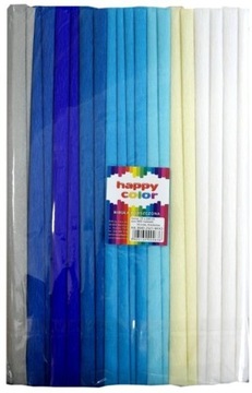 Набор гофрированной бумаги, гофрированной папиросной бумаги, СИНИЙ, 8цвет.