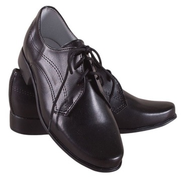 Czarne buty komunijne dla chłopca lico komunijne komunia Miko OM10C-25