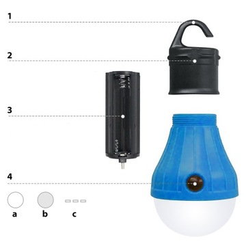 Синий светодиодный кемпинговый фонарь