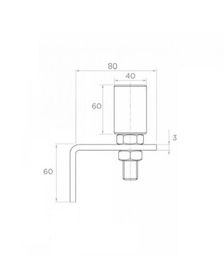 РОЛИКЫ ДЛЯ РАЗДВИЖНЫХ ВОРОТ КАЧАЮЩАЯСЯ ТЕЛЕЖКА 80x80 НАБОР 6 ПРЕДМЕТОВ