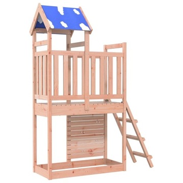 vidaXL Игровая площадка Tower со стеной для скалолазания 110,5x52,5x215 см