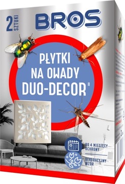 Bros PŁYTKA OWADY MUCHY KOMARY MOLE DUO-DECOR 2szt