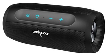 Głośnik bezprzewodowy przenośny czarny bluetooth Zealot S16 z radiem