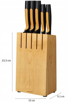 НАБОР FISKARS ИЗ 5 НОЖЕЙ BOSS В БЛОКЕ ИЗ 6 ЭЛЕМЕНТОВ