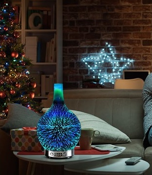 УВЛАЖНИТЕЛЬ ВОЗДУХА 3D НОЧНИК СТЕКЛЯННЫЙ ДИФФУЗОР Ароматерапия