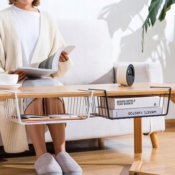 БОЛЬШАЯ КОРЗИНА ПОДВЕСНАЯ ПОД ПОЛКОЙ-ОРГАНИЗАТОРОМ КОРЗИНА