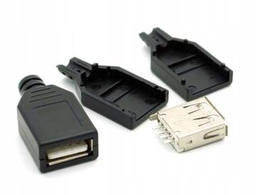 Gniazdo USB A na przewód.