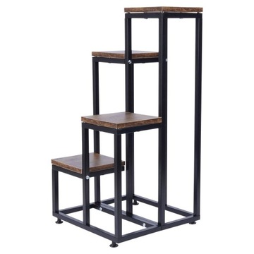 Подставка для цветов металлическая, 4-х ярусная, 69 см, металл, 34 см.