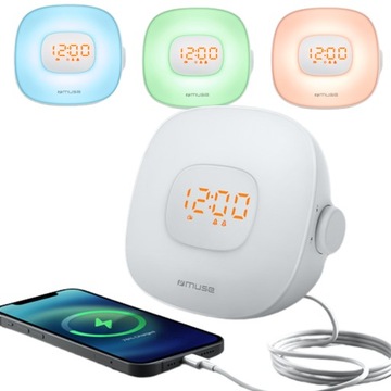RADIOBUDZIK RADIO LAMPKA LED MUSE ML-198 CR USB ŚWIATŁA ODGŁOSY NATURY