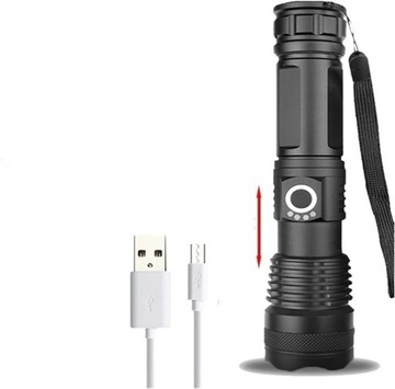 Latarka 30000 lm Xhp90.2 najmocniejsza latarka LED