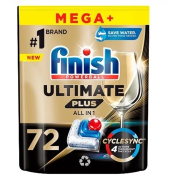 Kapsułki do zmywarki FINISH Ultimate Plus All in One 72 szt