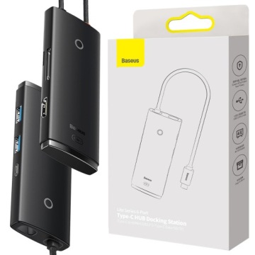 Адаптер BASEUS HUB 6in1 Type C — HDMI 2x USB 3.0 Type C Адаптер SD/TF