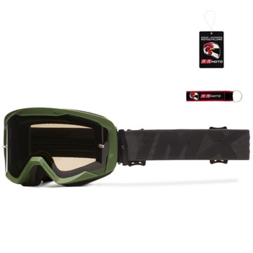 Gogle IMX ENDURANCE FLIP GREEN MATT/BLACK GRATISY
