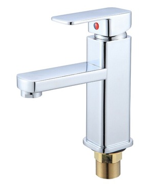 BATERIA UMYWALKOWA STOJĄCA KRAN ŁAZIENKOWA CHROM CUBIC NABLATOWA UMYWALKI