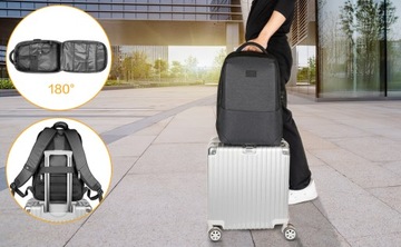 MATEIN Рюкзак противоугонный с жестким чехлом для ноутбука 15,6