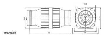 ВЕНТИЛЯТОР МОТОРНОГО ОТДЕЛЕНИЯ 12В 3452Л/МИН TMC / 80мм