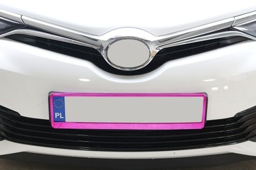 2x розовые металлические рамки номерного знака + 8 винтов + БЕСПЛАТНО