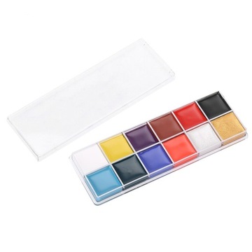 12 цветов масляной краски для росписи тела