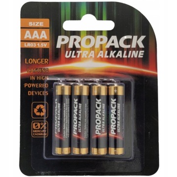 baterie alkaiczne PROPACK 4szt blister LR3 AAA