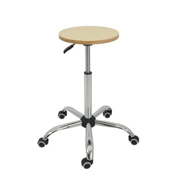 Taboret obrotowy wysoki chrom sklejka krzesło robocze stołek przemysłowy