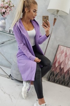 Кейп оверсайз с фиолетовым принтом