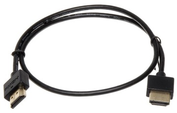 CIENKI KABEL HDMI 50 cm, 4K, 3D, 1.4, SLIM