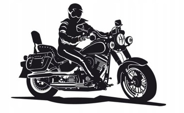 NAKLEJKA NALEPKA MOTOR AUTO HOBBY 12-HARLEY CZARNA