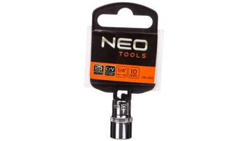 Шестигранная головка 1/4 дюйма, сталь CrV NEO, 10 мм.