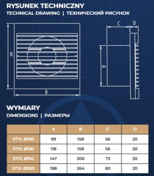 Вентилятор для ванной 200 фи, таймер, датчик влажности, тихий, экономичный, 400 м3/ч.
