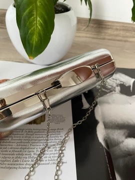 WIECZOROWA KOPERTÓWKA PUZDERKO EKO silver RĄCZKA