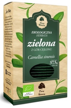 Herbata zielona z gór cejlonu ekologiczna ekspresowa 25x1,5g Dary Natury