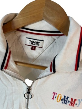 Bluzka damska Tommy Hilfiger Jeans biała z logiem S