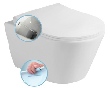 Miska wc z funkcją bidetu bezrantowa owalna AVVA