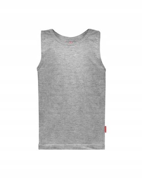 SZARY T-SHIRT GŁADKI BAWEŁNIANY PODKOSZULKA 152 CM
