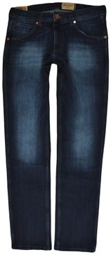 WRANGLER spodnie STRAIGHT regular BLUE jeans GREENSBORO _ W34 L34