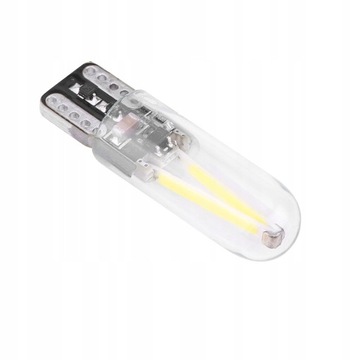 Пара стеклянных светодиодов COB W5W T10 8–28 В для