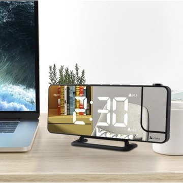 Будильник Цифровые часы Проектор Светодиодное зеркало