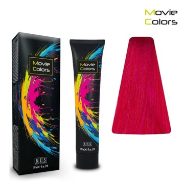 Farba do włosów o bezpośrednim działaniu BES Movie Colors Red 170ml