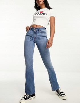 HOLLISTER JEANSOWE SPODNIE TYPU DZWONY W32