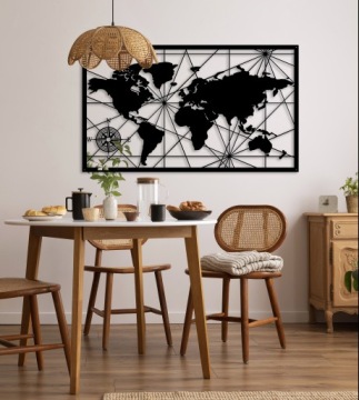 Ажурная картина Настенное украшение Панно Карта XXL 3D