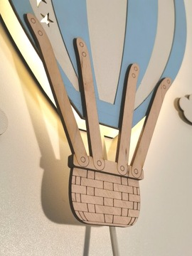 СВЕТОДИОДНАЯ НОЧНИЦА ВОЗДУШНЫЙ ШАР имя ребенка